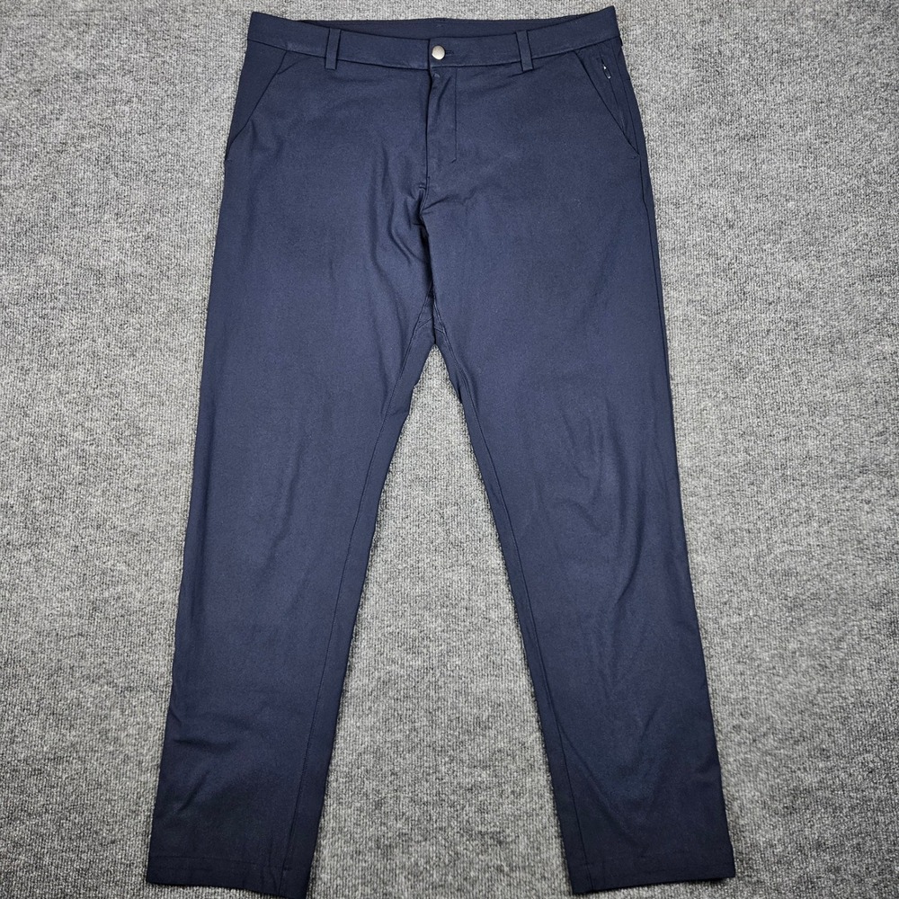 Lululemon Commission Pants Men's 36 Slim Fit Blue Performance Chino Trousers‎